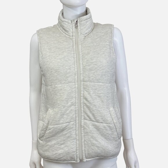 Thread & Supply Jackets & Blazers - Thread & Supply Womens Medium Gray Zip-Up Sleeveless Puffer Vest Lightweight